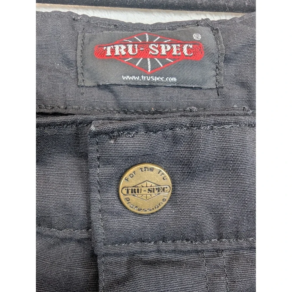 TRU-SPEC 24-7 Tactical Cargo Pants Mens 34 Black Ripstop Military Work Utility